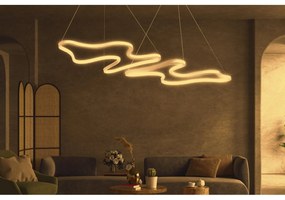 Závesná lampa, Duple Artisan - White Body, Yellow Light