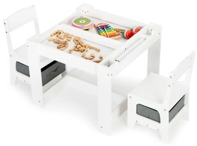 Detská súprava dreveného stola a stoličiek ECOTOYS