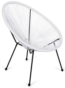 Biele záhradné kreslo z umelého ratanu Bonami Selection Avocado