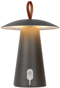 Lucide 27500/02/29 LA DONNA - Stolná lampa do exteriéru - priemer 19,7 cm - LED stmievatelná - 1x2W 2700K - IP54 - 3 krokové stmievanie - antracit