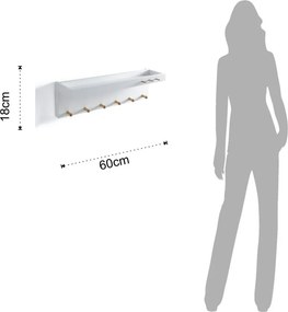 Biela nástenná polica Tomasucci Varm