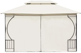 Záhradný pavilónový stan 4x3m - béžový - plné steny