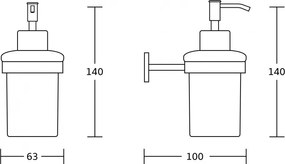 Mexen príslušenstvo, ZOJA dávkovač mydla, zlatá, 70191388-50