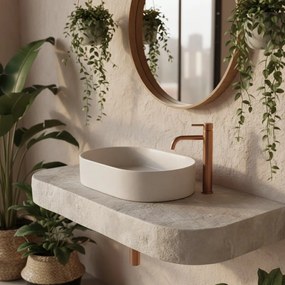 Rea Nadia, umývadlo na dosku 610x385x120 mm, imitácia kameňa, REA-U7341