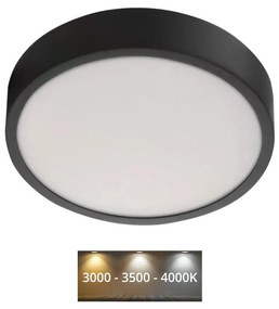 EMOS LED Stropné svietidlo LED/21W/230V 3000/3500/4000K pr. 22,5 cm čierna EMS959