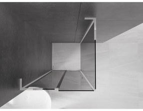 Mexen Velar L, sprchový kút s posuvnými dverami 90 x 90 cm, 8mm šedé sklo, chrómová, 871-090-090-43-01