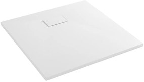 Cerano Gusto, štvorcová sprchová vanička 80x80x3 cm z minerálneho kompozitu, biela, CER-CER-414566