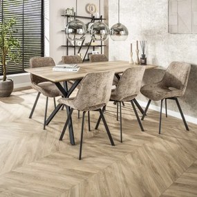 Jedálenský stôl 56-86 190x90cm Bielený dub - Komfort-nábytok
