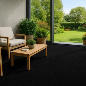 Betap, AKCIA: 180x550 cm Umelá tráva Wembley jedinečná čierna, šíře, čierna, nopy, chodba / predsieň