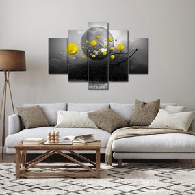 Obraz - žlté abstraktné gule (150x105 cm)