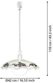 EGLO 3041 - Závesné svietidlo VETRO 1xE27/60W