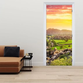 Fototapeta na dvere - Hampi, údolie v Indii (95x205cm)
