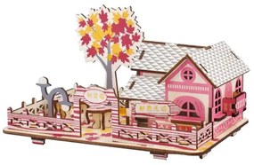 Woodcraft Drevené 3D puzzle Jesenný dom