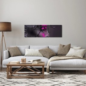 Obraz ženy (s hodinami) (90x30 cm)