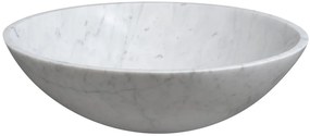 Sapho Sapho, BLOK kamenné umývadlo 42x14 cm, biela carrara, 2401-42