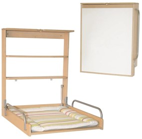 Závesný prebaľovací pult v dekore buku v prírodnej farbe Dschungelbaby – Roba