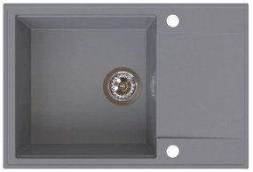Sink Quality Sink55, kuchynský granitový drez 680x460x215 mm, šedá, SKQ-SINK.D.1KDO