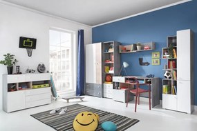 Police Sigma 13, biela mat / betón / dub