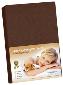 Bellatex Jersey prestieradlo s elastanom hnedá, 100 x 200 cm