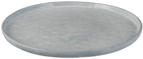 Modrý keramický jedálenský tanier Shiny blue - Ø 28 cm