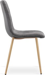 Kreslo TURIN - tmavosivý zamat