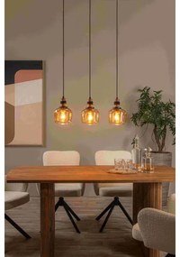 Lucide 45408/03/62 - Luster na lanku ILONA 3xE27/40W/230V čierna/béžová