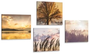 Set obrazov prírodné krásy Varianta: 4x 40x40