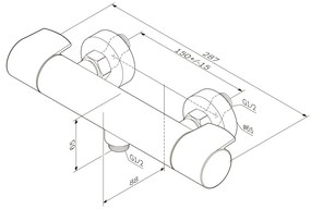 Sprchová batéria AM.PM X-Joy FXA40022 termostat, čierna