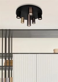 Searchlight 50570-6BK - Stropné svietidlo TUBES 6xGU10/10W/230V pr. 40 cm