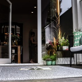 Obsession, Kusový koberec My Tallinn 541 Grey - na von aj na doma, 200x290, šedá, chodba / predsieň