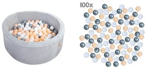 roba Loptičkový bazén, bronzový + Loptičky do bazéna, béžové, 100 kusov  (800011643)