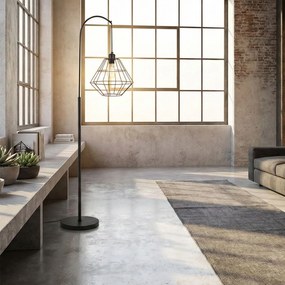 Toolight - Podlahová lampa 1xE27 60W APP538-1F, čierna, OSW-04898