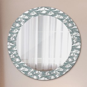 Okrúhle ozdobné zrkadlo na stenu Oblaky fi 60 cm