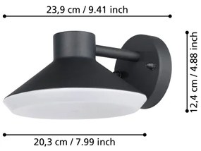 Eglo 900688 - LED Vonkajšie nástenné svietidlo NINNARELLA 1xGU10/4,6W/230V IP44