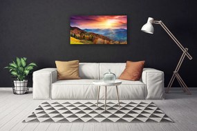 Obraz Canvas Hora les slnko krajina 120x60 cm