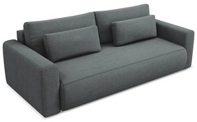Tmavosivá rozkladacia/s úložným priestorom pohovka 238 cm Kapua – Makamii