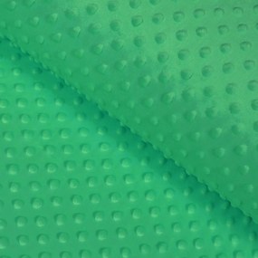 Biante Detská obliečka na vankúš Minky TOP 3D bodky MKP-054 Sýto zelená 50 x 50 cm