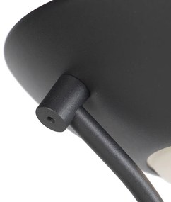 Stojacia lampa čierna s lampou na čítanie vrátane LED a stmievača - Diva 2