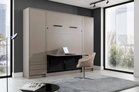 Vertikálny rozkladací stôl Genius 120x200 s písacím stolom - congo / kasmír