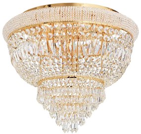 Ideal Lux - Krištáľové stropné svietidlo DUBAI 6xE14/28W/230V pr. 52 cm zlatá