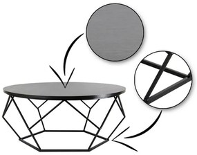 Konferenčný stolík DIAMOND 41,5x90 cm čierna