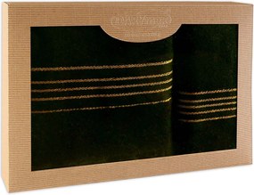 BAVLNENÉ UTERÁKY TIWANO SADA 1 KS 50X90 CM, 1 KS 70X140 CM ČIERNA