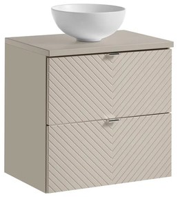 Závesná skrinka Viva Cashmere Domi I s doskou a umývadlom 60 cm kašmírová