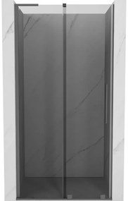 Mexen Velar L, posuvné sprchové dvere do otvoru 90 cm, 8mm šedé sklo, brúsený grafit, 871-090-003-41-95