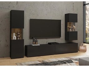 Obývacia stena veľká Ava 10 čierna onyx/wotan