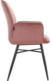 Svetloružové čalúnené jedálenské kreslá v súprave 2 ks Anzo – Støraa