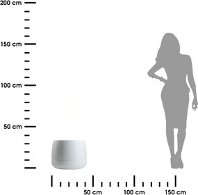 PLASTOVÝ KVETINÁČ LUNA VASE 42X32 CM BIELA