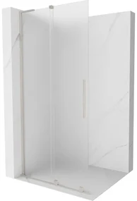 Mexen Velar L, posuvná sprchová zástena Walk-in 90 x 200 cm, 8mm sklo námraza, brúsená oceľ, 871-090-003-33-97