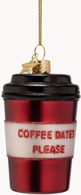 Ručne fúkaná vianočná ozdoba Coffee Mug