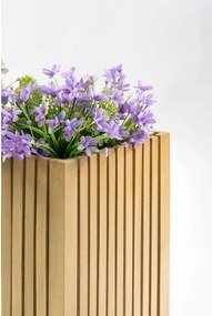 Drevený kvetináč MAXI, s priečkami, akácie, šírka 84 cm, hnedá